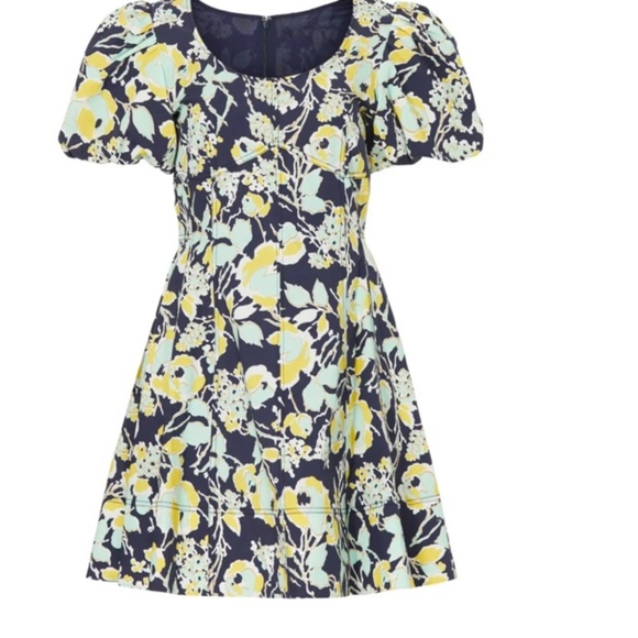 Tanya Taylor Madeline Dress, Blue - multicolour print, Size 0 - Picture 3 of 11